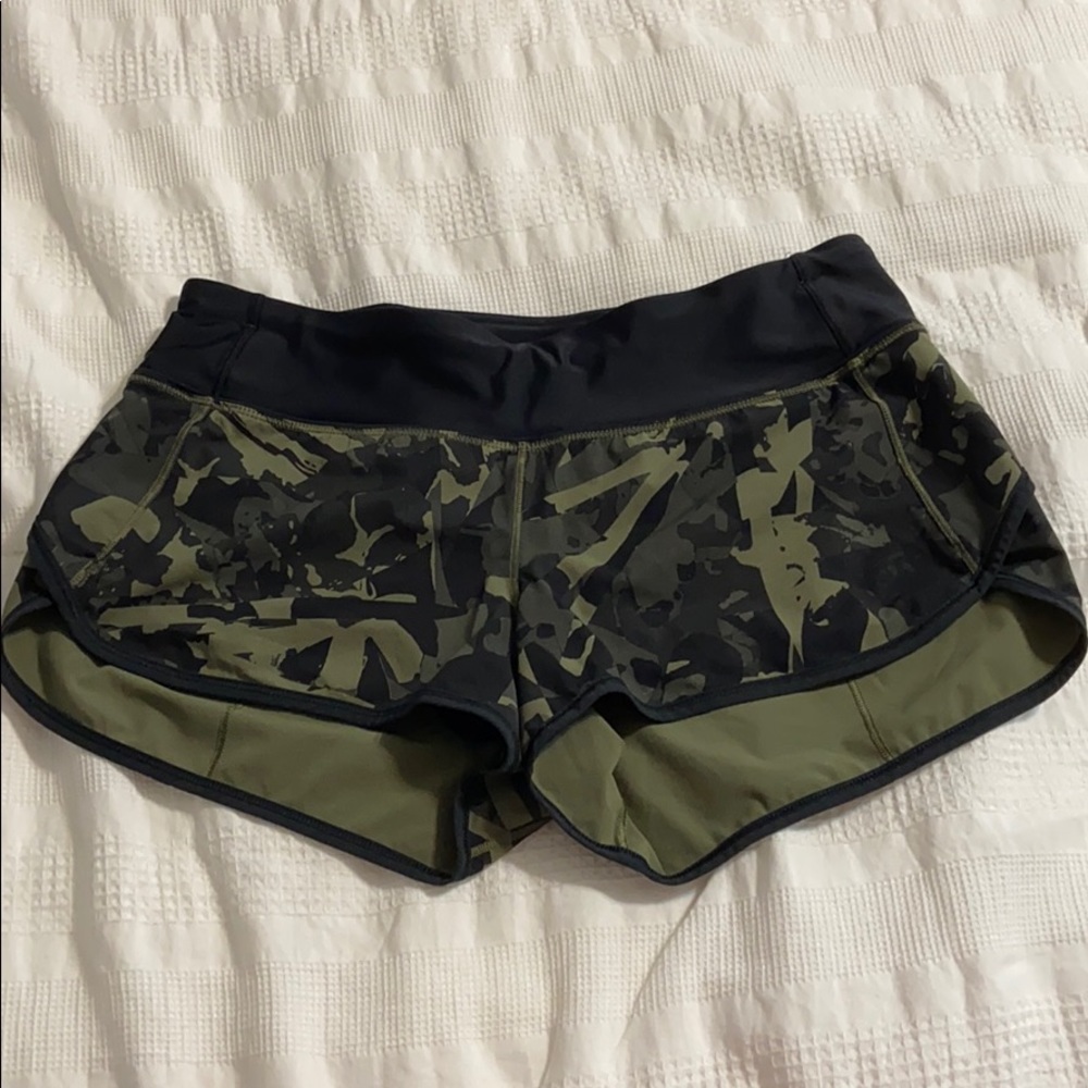 Camo lululemon shorts